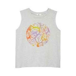 BP Women's Size 2X Gray Smile Muscle Tee, Sleeveless, NWT